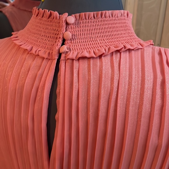 Women’s Nanette Lepore flamingo pink sleeveless midi dress size 10 - Picture 5 of 5